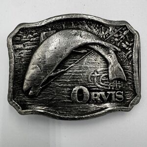 Vintage 1975 Orvis James Lind Wyoming Studio Art Works‎ Trout Fish Belt Buckle